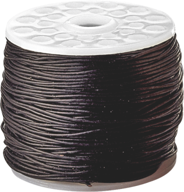 Lederriemen 0,5 mm pro Meter schwarz