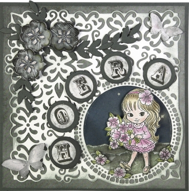 Preview: Yvonne Creations Lilly Luna Die / Schneideschablone Flowers to Love Frame