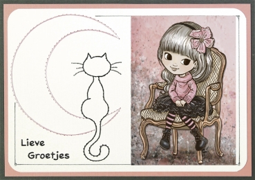 Preview: Yvonne Creations Stanzbogen Lilly Luna Beautiful in Pink