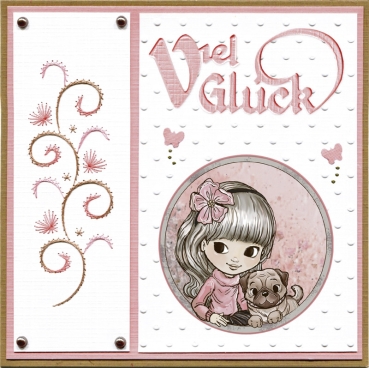 Preview: Yvonne Creations Stanzbogen Lilly Luna Beautiful in Pink