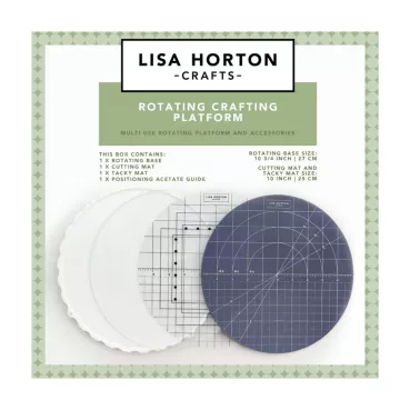 Lisa Horton Crafts  Rotating Crafting Platform with Interchangeable Cutting Mat and Tacky Mat Bastelmatte