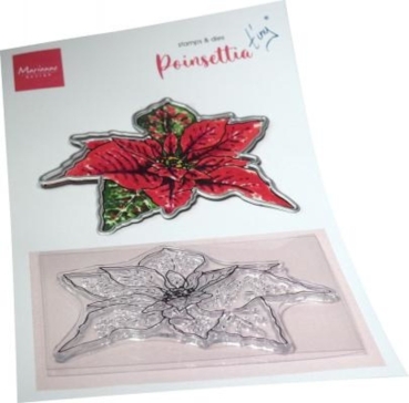 Marianne Design Clear Stamp & Die Tiny's Flowers Poinsetta