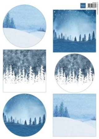 Marianne Design A4 Papier Sheet Winter Landscapes