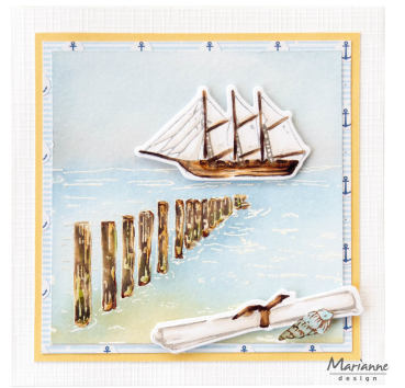 Preview: Marianne Design Clear Stamps Transparente Stempel Tiny's Border Beach Poles