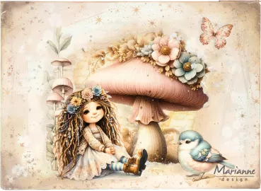 Preview: Marianne Design Decoupage Sheet A4 Dreamy Spring by Fairybells
