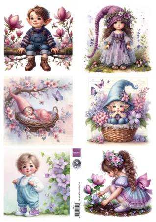 Marianne Design Decoupage Sheet A4 Magical Garden by Fairybells