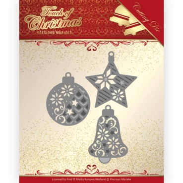 Precious Marieke Die / Stanzschablone Touch of Christmas - Christmas Baubles