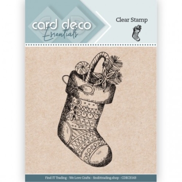 Precious Marieke Card Deco Essentials Clear Stamp Stocking
