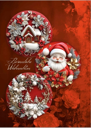 Preview: Reddy Cards Medaillonkarten Weihnachten 2