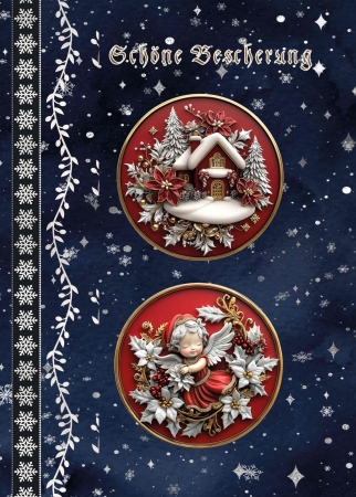 Preview: Reddy Cards Medaillonkarten Weihnachten 2