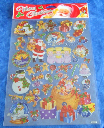 Weihnachtssticker auf transparentem DIN A4 Bogen