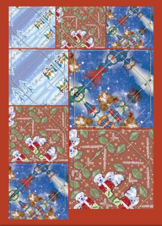 Reddy Cards Mini-Umschläge Weihnachten 2015, Hunde, Katzen, Schneemänner