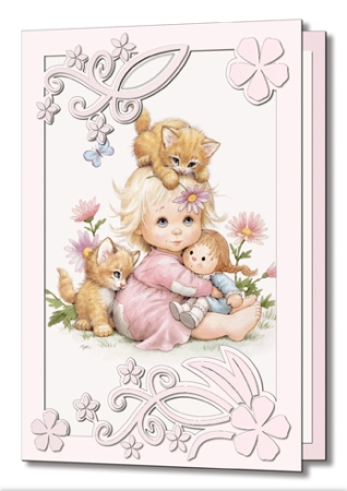 Preview: Reddy Cards 3D-Stanzbogen Moreheads im Garten