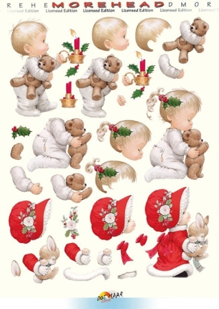 Reddy Cards 3D-Stanzbogen, Moreheads Weihnachtskinder