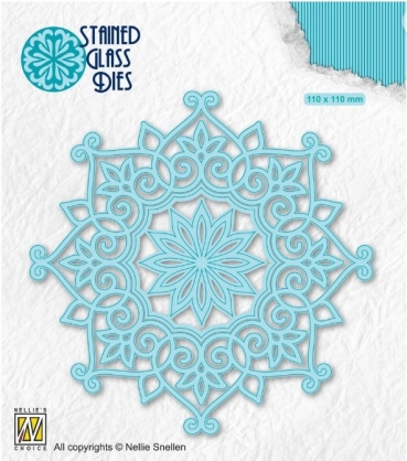 Nellie Snellen Stained Glass Dies Mandala Hearts