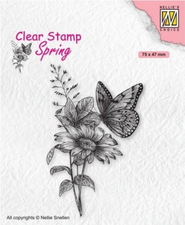 Nellie Snellen Spring Clear Stamps Transparente Stempel Butterfly