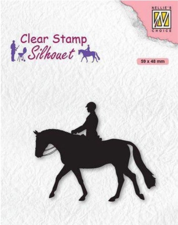 Nellie Snellen Silhouette Clear Stamps Transparente Stempel Horseman