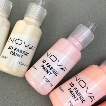 Trimcraft Nova 3D Fabric PaintsTextilfarbe 24 Stück zu je 20 ml