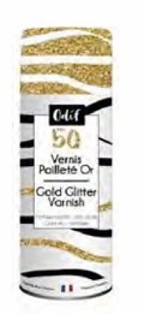 Odif Colour Farbe 125 ml Glitter Varnish 50 Gold