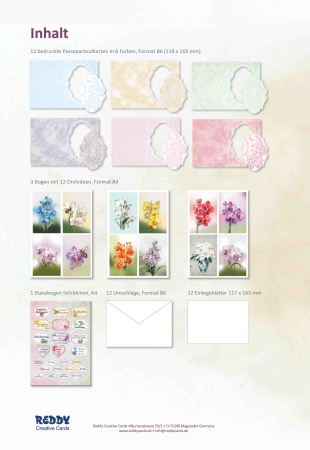 Preview: Reddy Cards Bastelset Orchideen