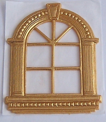 Wachs Ornament rund gold