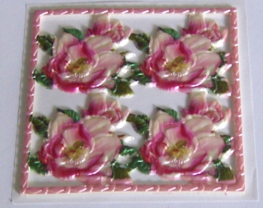 Wachsornament Platte Blüten