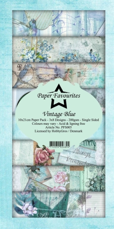 Paper Favourites Vintage Blue Slim Paper Pack