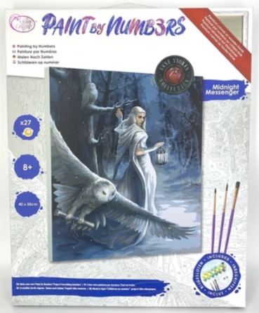 Craft Buddy PBN013 Painting by Numbers Framed Kit Malen nach Zahlen Midnight Messenger