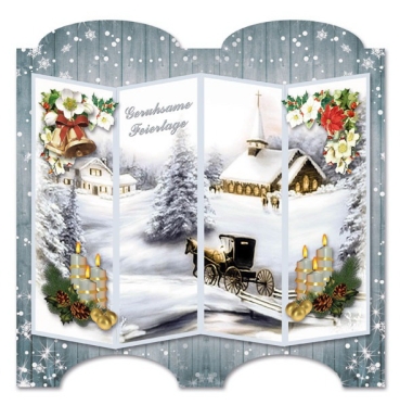 Preview: Reddy Cards Paraventkarten Christmas Vintage