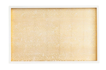 Caspari Tablett Lack Pebble Lacqueur Vanity Tray Gold