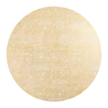 Caspari Pebble Round Lacquer Placemat Gold Tischset Lack