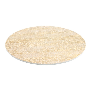 Preview: Caspari Pebble Round Lacquer Placemat Gold Tischset Lack