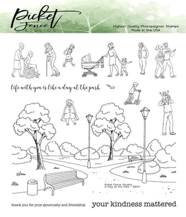 Picket Fence Studios Clear Stamps A Walk in the Park