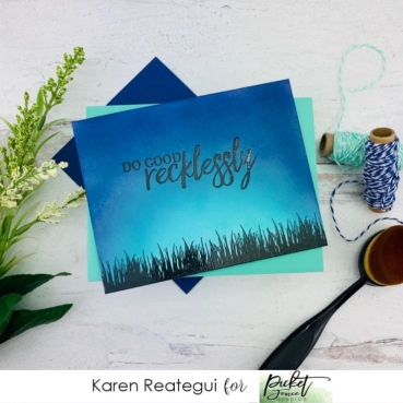 Preview: Picket Fence Studios Clear Stamps Tall Grass and Waves with Tiles and Wood Floors