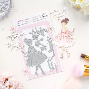 Pinkfresh Studio The Couture Edit Press Plate Couture Grace