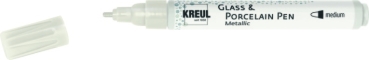 Kreul Glass & Porcelain Pen Metallic medium Perlmutt-Weiß