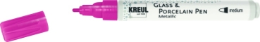 Kreul Glass & Porcelain Pen Metallic medium Pink-Metallic