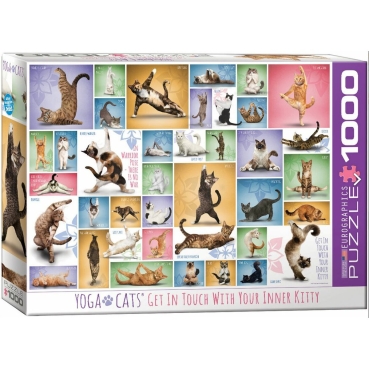 Eurographics Puzzle mit 1000 Teilen Yoga Cats