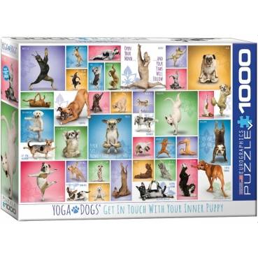 Eurographics Puzzle mit 1000 Teilen Yoga Dogs