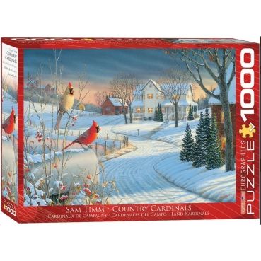 Eurographics Puzzle mit 1000 Teilen Country Cardinals by Sam Timm