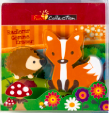 Preview: BRUNNEN Radierer Fuchs und Igel