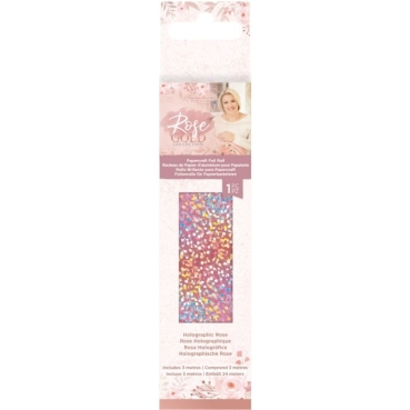 Crafter's Companion Rose Gold Papercraft Foil Roll Holographic Rose