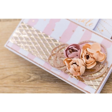 Preview: Crafter's Companion Rose Gold Papercraft Foil Roll Holographic Rose