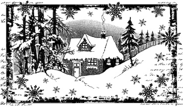 Crafty Individuals Unmounted Rubber Stamps Little Cottage in the Snow