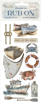 Stamperia Rub-On 10,16 x 21,6 cm Silent Sea Boat