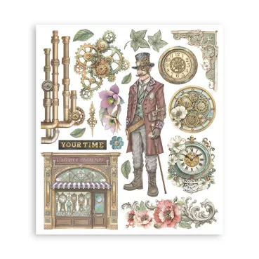 Preview: Stamperia Rub-On Assortment Gardens of Time