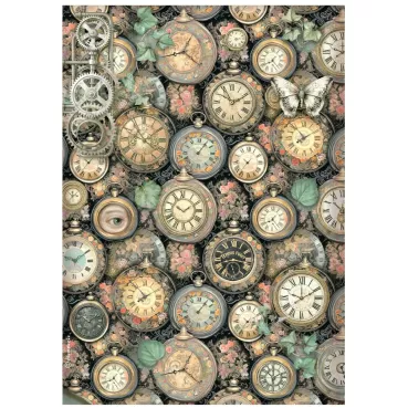 Stamperia A4 Rice Paper Selection Gardens of Time