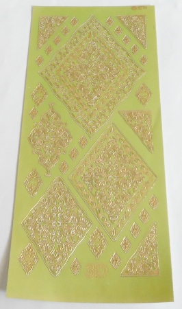 3D Stickerbogen 10 x 23 cm Ornamente