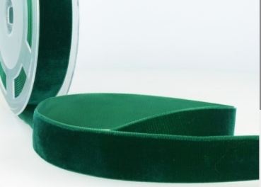 Samtband 7 mm breit pro Meter grün