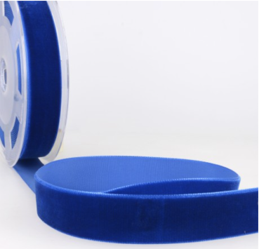 Samtband 7 mm Breite pro Meter königsblau
